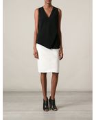 Cedric Charlier Vneck Blouse - Lyst