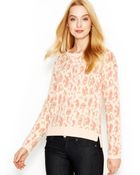 Maison Jules Long-Sleeve Leopard-Print Sweater - Lyst