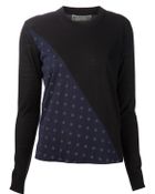 Balenciaga Polka Dot Panel Sweater - Lyst