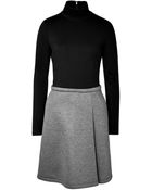 Jil Sander Navy Turtleneck Dress - Lyst