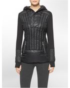 Calvin Klein White Label Performance Nylon Down Quilted Hooded Pullover Jacket - Lyst