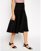 Asos Longline Skirt With Peplum Hem - Lyst