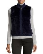 Gorski Layered Fur Knit-Trim Vest - Lyst