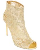 Dolce & Gabbana 105Mm Lurex Macramé Lace Peep-Toe Boots - Lyst