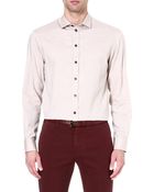 Armani Regular-fit Cotton-slub Shirt - Lyst