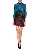 Kenzo Two-Tone Leather Bomber Jacket - Lyst
