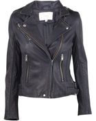 Iro Navy Tara Moto Jacket - Lyst