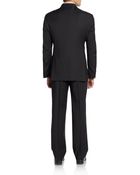 Armani Pinstriped Wool Suit - Lyst