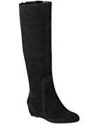Nine West Myrtle Suede Wedge Boots - Lyst