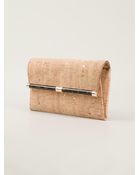 Diane von Furstenberg Cork Effect Clutch - Lyst