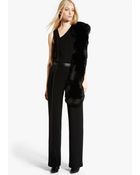 Halston Crepe / Satin Jumpsuit - Lyst
