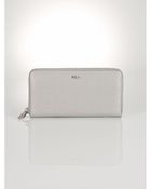 Lauren by Ralph Lauren Leather Zip Tate Wallet - Lyst