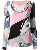 Emilio Pucci Geometric Printed Top - Lyst