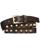 Michael Kors Studded Saffiano Leather Belt - Lyst