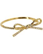 Kate Spade Skinny Mini Pave Bow Bangle - Lyst