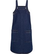 Victoria Beckham Denim Denim Pinafore Mini Dress - Lyst
