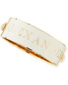 Alexander McQueen Medium 3D Enamel Logo & Skull Cuff - Lyst