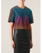 Marco De Vincenzo Embellished Cropped T-Shirt - Lyst