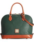Dooney & Bourke Pebble Zip Top Satchel - Lyst