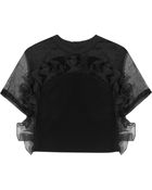 Karla Špetic Aureline Ruffled Silk-Crepe And Organza Top - Lyst