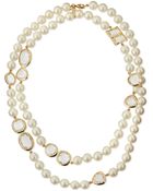 Kate Spade Faux Pearl & Crystal Necklace - Lyst