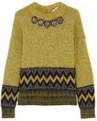 Marni Crystal-Embellished Wool-Blend Sweater - Lyst