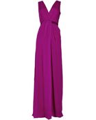 Matthew Williamson Silk Chiffon Drape Evening Gown - Lyst