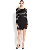 Bailey 44 Stripe-Over-Solid Knit Dress - Lyst