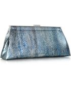 Jil Sander Metallic Leather Jil Clutch - Lyst