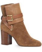 Michael Kors Krista Micro-Stud Suede Ankle Boot - Lyst