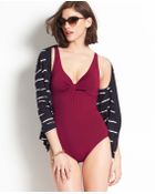 Ann Taylor Twist One Piece Swimsuit - Lyst
