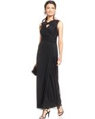 Alex Evenings Sleeveless Cutout Fauxwrap Gown - Lyst