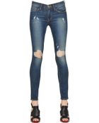 Frame Denim Skinny Destroyed Stretch Denim Jeans - Lyst