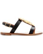 Valentino Embellished Leather Sandals - Lyst
