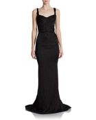 Zac Posen Sleeveless Pleated Bust Gown - Lyst