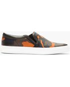 Givenchy Black and Navy Leather Camo Slip_on Shoes - Lyst