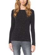 Michael Kors Long-Sleeve Cowl-Back Top - Lyst