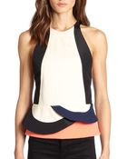 Diane von Furstenberg Eon Peplum Top - Lyst