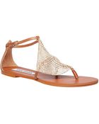 Steve Madden Shineyy Leather Sandals - Lyst