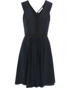 Victoria, Victoria Beckham Silk Crepe De Chine Dress - Lyst