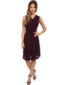 Calvin Klein Lux Dress with Laser Cut Border - Lyst