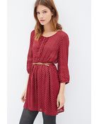 Forever 21 Ruffled Abstract Print Dress - Lyst