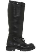 Rick Owens Laced Leather High Boots - Lyst