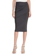 Donna Karan New York Jersey Draped Skirt - Lyst