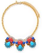 Kenneth Jay Lane Crystal Stone Stations Necklace - Lyst