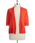 Jones New York Elbow Sleeved Cardigan - Lyst