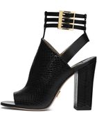 Michael Kors Phaedra Peep-Toe Bootie - Lyst