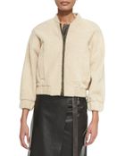 Reed Krakoff Shearling Fur Bomber Jacket - Lyst