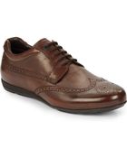 Giorgio Armani Leather Wingtip Sneakers - Lyst