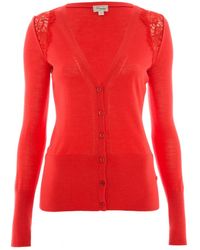 Temperley London Grace Shoulder Lace V-Neck Cardigan - Lyst